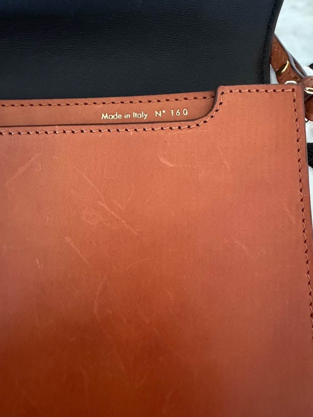 VICTORIA BECKHAM-Sable Brown Leather Envelope Clutch / Shoulder - Picture 8 of 9